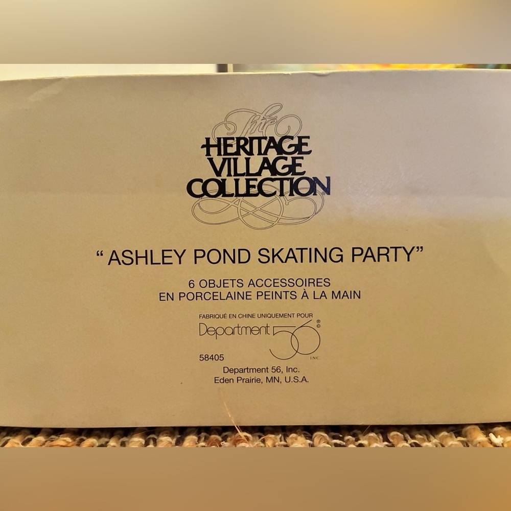 Department 56 Heritage Village Collection Ashly Pond Skating Party - Picture 3 of 16